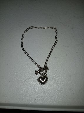 Vintage 925 Silver Heart Locket Bracelet - Women Jewelry